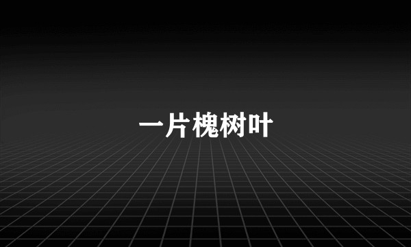 一片槐树叶