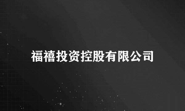 福禧投资控股有限公司