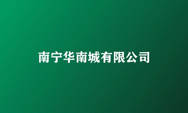 南宁华南城有限公司