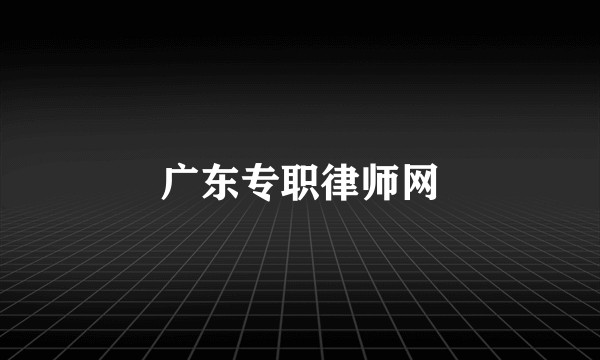 广东专职律师网