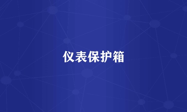 仪表保护箱