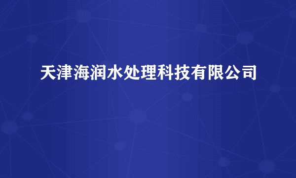 天津海润水处理科技有限公司