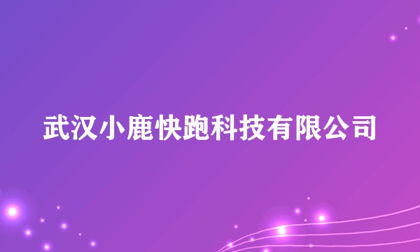武汉小鹿快跑科技有限公司