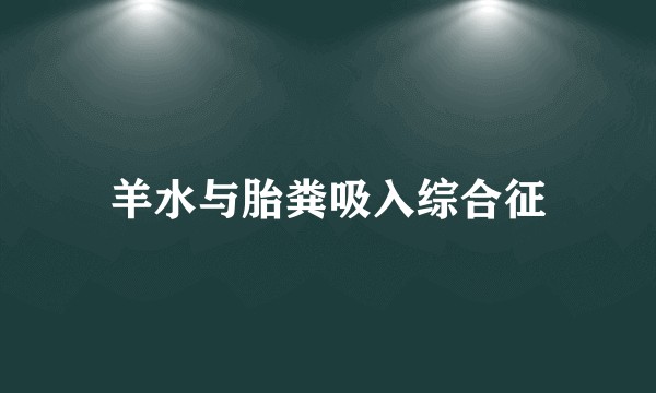 羊水与胎粪吸入综合征