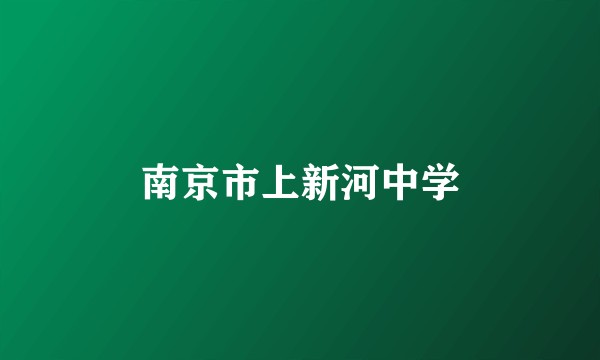 南京市上新河中学