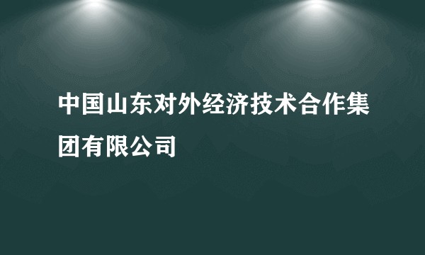 中国山东对外经济技术合作集团有限公司