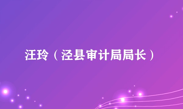 汪玲（泾县审计局局长）