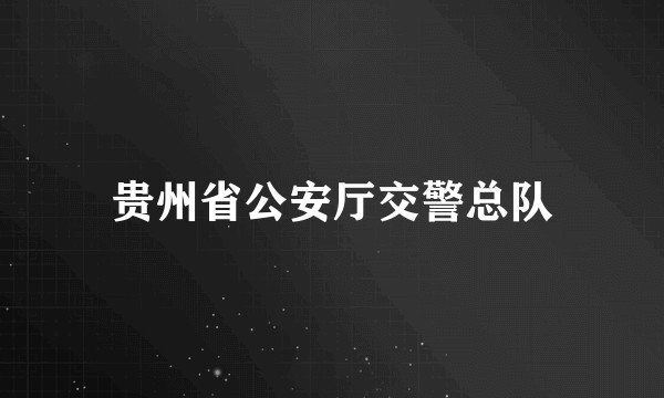 贵州省公安厅交警总队
