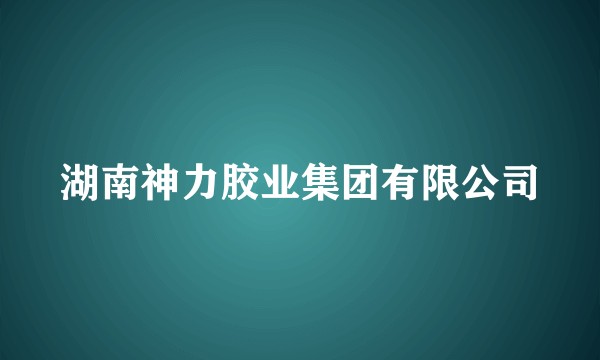 湖南神力胶业集团有限公司