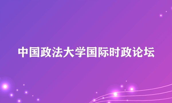 中国政法大学国际时政论坛