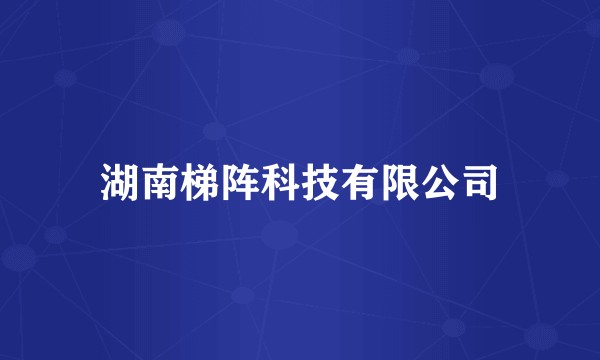 湖南梯阵科技有限公司