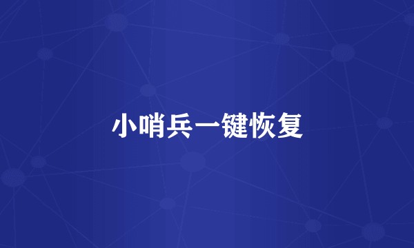 小哨兵一键恢复