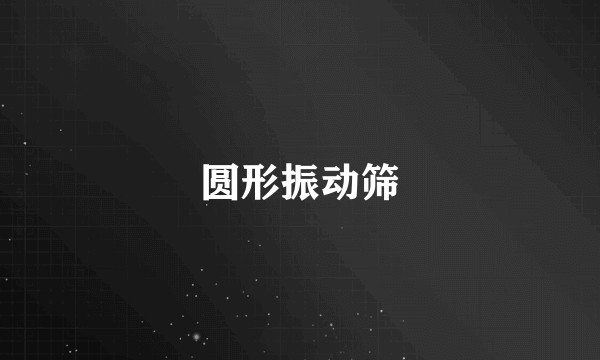 圆形振动筛