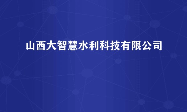 山西大智慧水利科技有限公司