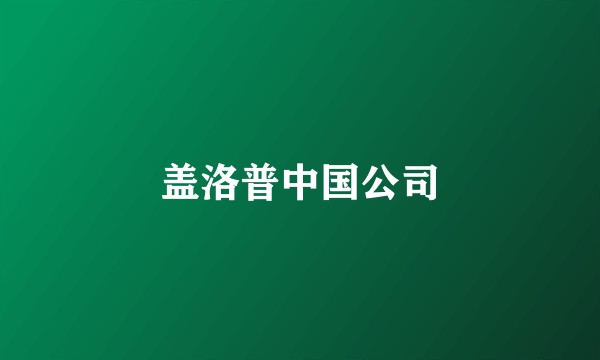 盖洛普中国公司