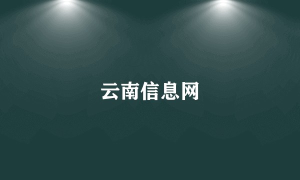 云南信息网