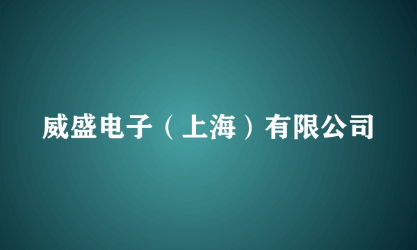 威盛电子（上海）有限公司