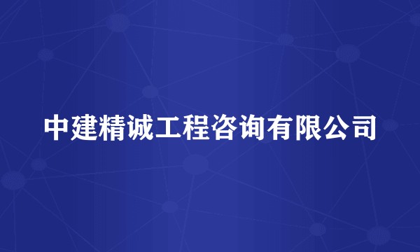 中建精诚工程咨询有限公司