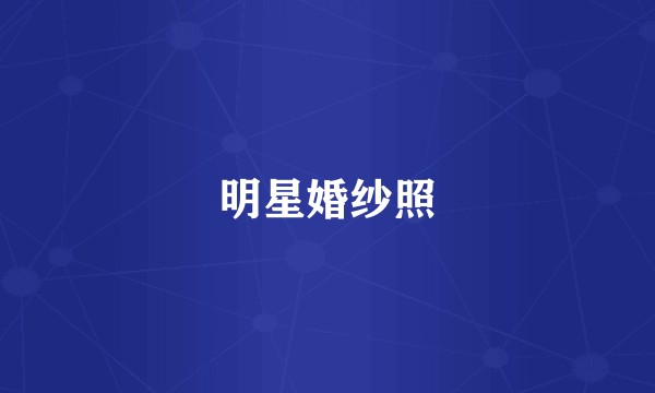 明星婚纱照