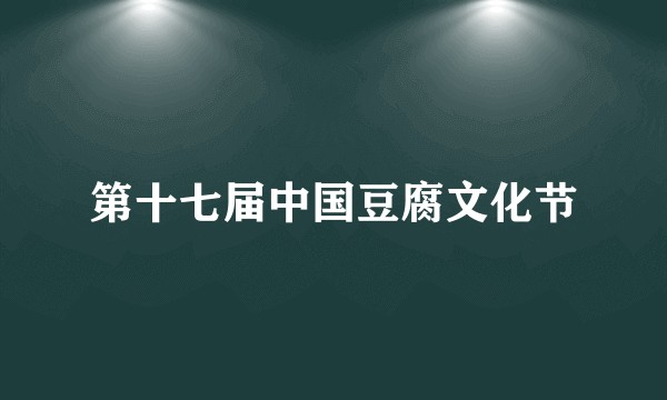 第十七届中国豆腐文化节