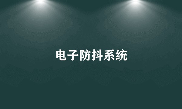 电子防抖系统
