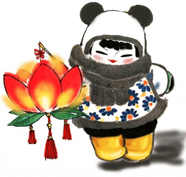 三兔齐贺元宵节