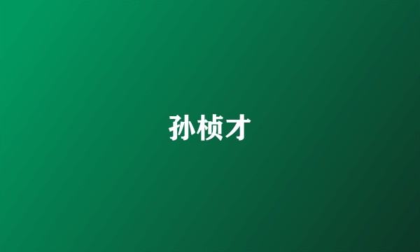 孙桢才
