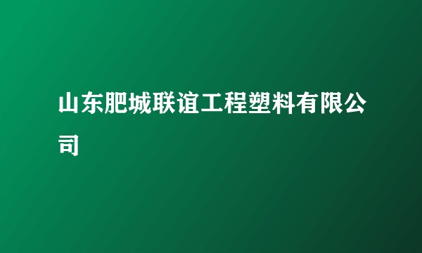 山东肥城联谊工程塑料有限公司