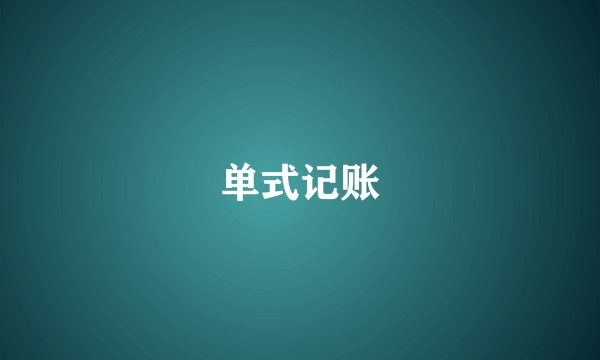 单式记账