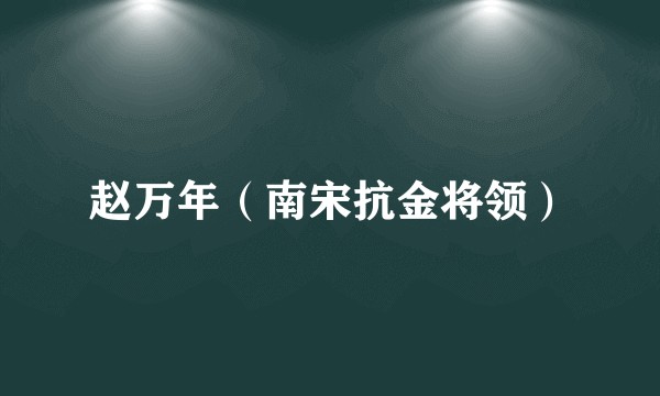 赵万年（南宋抗金将领）