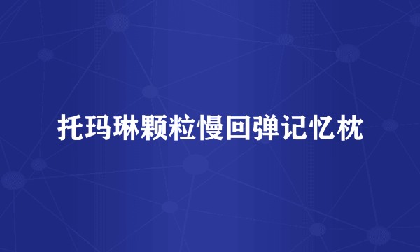 托玛琳颗粒慢回弹记忆枕