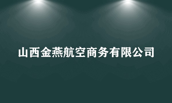 山西金燕航空商务有限公司