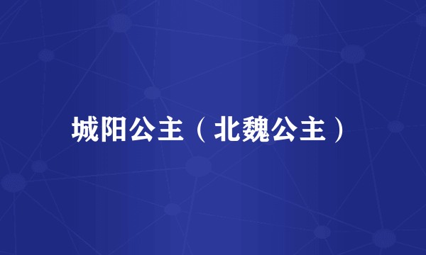 城阳公主（北魏公主）