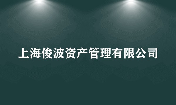 上海俊波资产管理有限公司