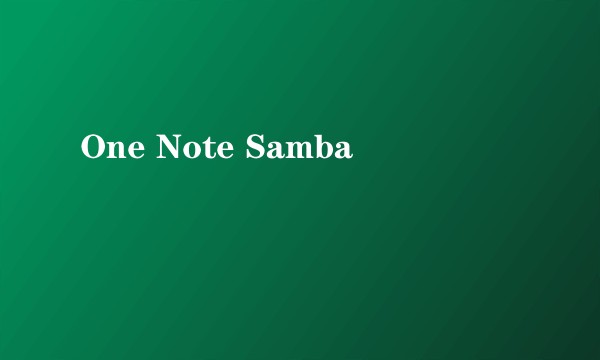 One Note Samba