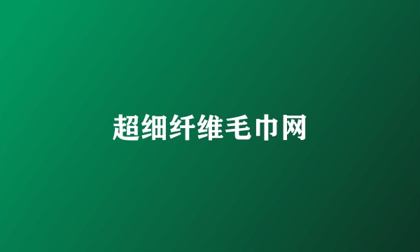 超细纤维毛巾网