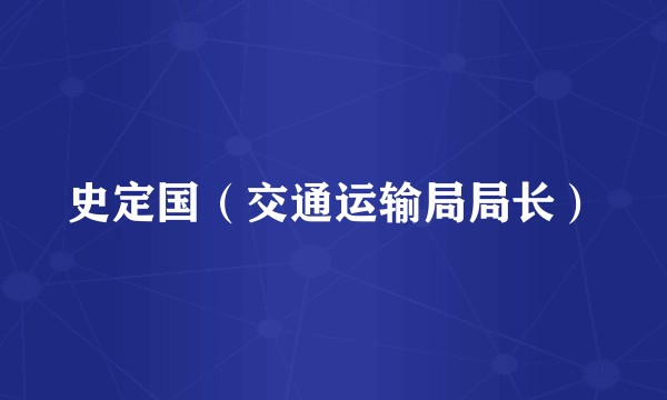 史定国(交通运输局局长)