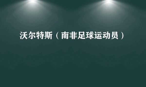 沃尔特斯(南非足球运动员)