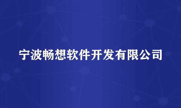 宁波畅想软件开发有限公司