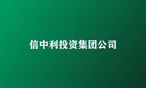 信中利投资集团公司