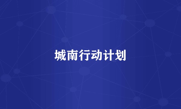 城南行动计划