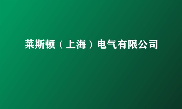 莱斯顿（上海）电气有限公司