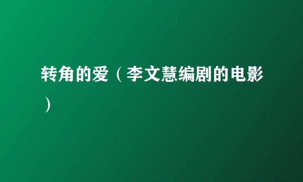 转角的爱（李文慧编剧的电影）