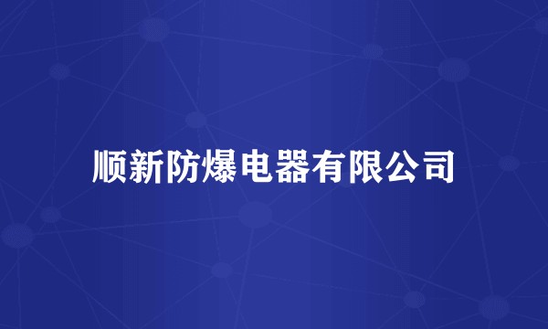 顺新防爆电器有限公司