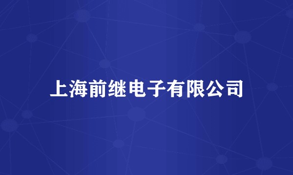 上海前继电子有限公司