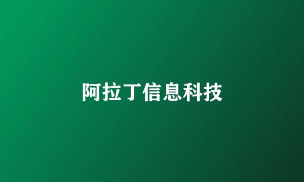 阿拉丁信息科技