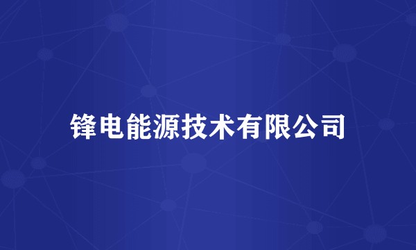 锋电能源技术有限公司