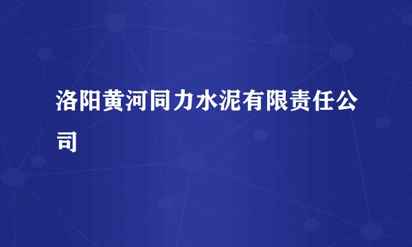 洛阳黄河同力水泥有限责任公司