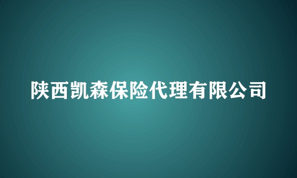 陕西凯森保险代理有限公司