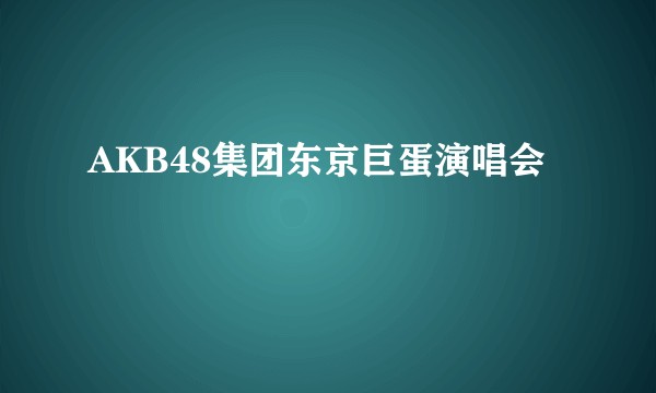 AKB48集团东京巨蛋演唱会